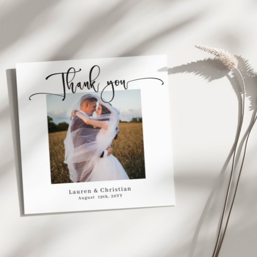 Foto Wedding Square Danke Karte