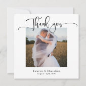 Foto Wedding Square Danke Karte (Vorderseite)