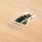 Foto Wedding Vielen Dank Acryleinladungen (Ablage )