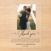 Foto Wedding Vielen Dank Acryleinladungen (Vorderseite)