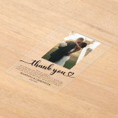 Foto Wedding Vielen Dank Acryleinladungen (Ablage )
