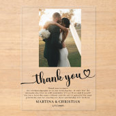 Foto Wedding Vielen Dank Acryleinladungen (Vorderseite)