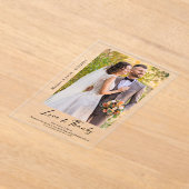 Foto Wedding Vielen Dank Clear Acryleinladungen (Ablage )