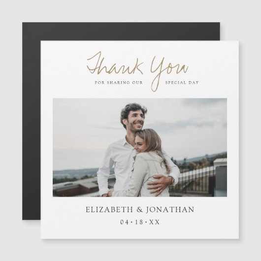 Foto Wedding Vielen Dank Magnet (Vorne/Hinten)