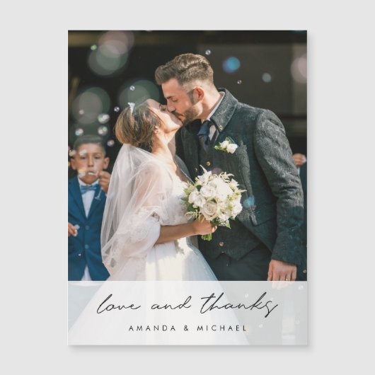 Foto Wedding Vielen Dank Magnet (Vorderseite)
