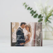 Foto Wedding Vielen Dank Postkarte (Stehend Vorderseite)
