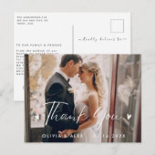 Foto Wedding Vielen Dank Postkarte (Vorne/Hinten)