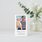 Foto Wedding Website Insert Card - Farbe auswählen (Stehend Vorderseite)