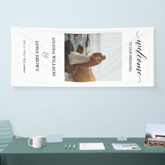Foto Wedding Welcome Calligraphy Script Banner (Messe)