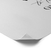 Foto Wedding Welcome Sign - Grau Poster (Ecke)