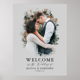 Foto Wedding Welcome Sign - Grau Poster