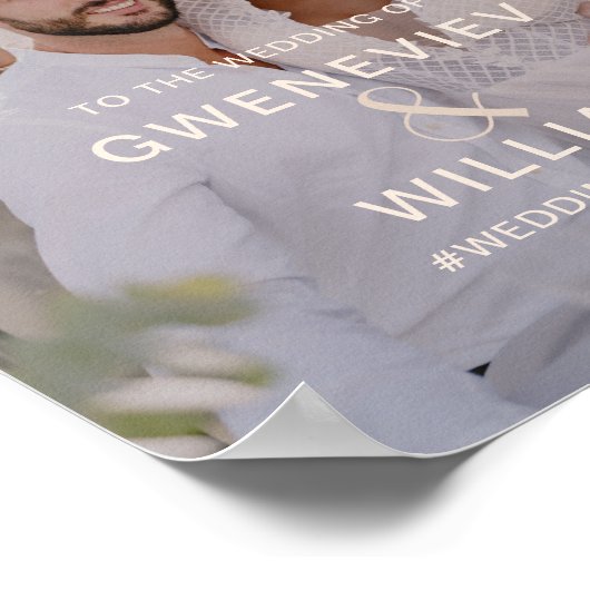 Foto Wedding Welcome Typografy Poster (Ecke)