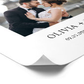 Foto Wedding Willkommen Minimalistisch Hochzeit Mo Poster (Ecke)