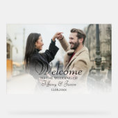 Foto Wedding Willkommenssymbol Acrylschild (Vorderseite)