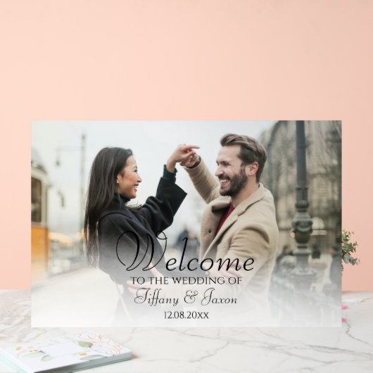 Foto Wedding Willkommenssymbol Acrylschild (Hochzeit)