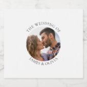 Foto Wedding Wine Label hinzufügen Schaumweinetikett (Einzelnes Label)