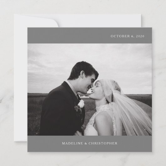FOTO WEDING DANKE | Minimalistisch modern (Vorderseite)