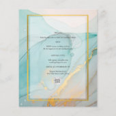 FOTO WEDING EINLADUNG Aquamarin Gold INK LeahG (Rückseite)