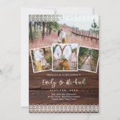 FOTO WEDING EINLADUNGEN RUSTIKFLÄCHE BOHO BARN (Vorderseite)