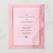 FOTO WEDING INVITATION Blush Pink Gold INK LeahG (Rückseite)