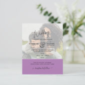 FOTO WEDING INVITATION Budget Overlay Text LeahG (Stehend Vorderseite)