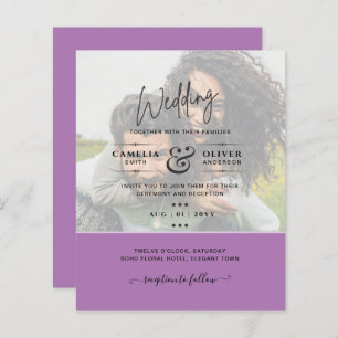 FOTO WEDING INVITATION Budget Overlay Text LeahG