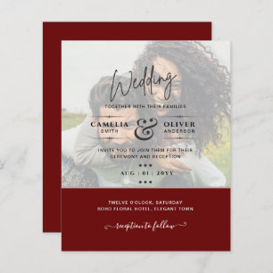 FOTO WEDING INVITATION Budget Overlay Text LeahG