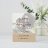 FOTO WEDING INVITATION Budget Overlay Text LeahG (Stehend Vorderseite)