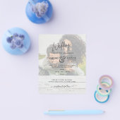 FOTO WEDING INVITATION Budget Overlay Text LeahG Flyer (Einzeln)