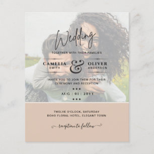 FOTO WEDING INVITATION Budget Overlay Text LeahG Flyer