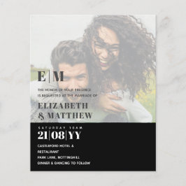 FOTO WEDING INVITATION Budget Overlay Text LeahG Flyer