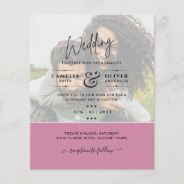 FOTO WEDING INVITATION Budget Overlay Text LeahG Flyer