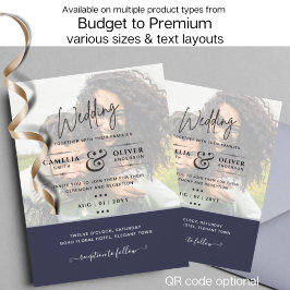 FOTO WEDING INVITATION Budget Overlay Text LeahG Flyer