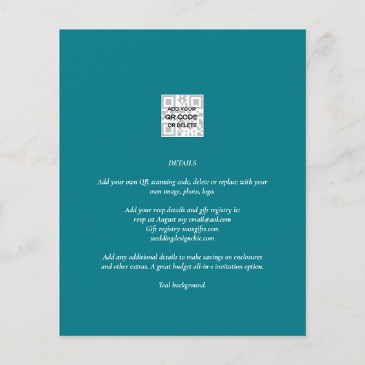 FOTO WEDING INVITATION Budget Overlay Text LeahG Flyer (Hinten)