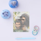 FOTO WEDING INVITATION Greenery Gold LeahG Flyer (Einzeln)