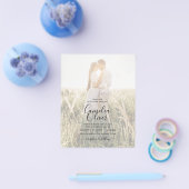 FOTO WEDING INVITATION Navy Blue Gold INK LeahG Flyer (Einzeln)