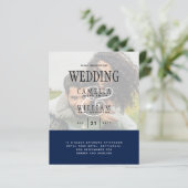 FOTO WEDING INVITATION Overlay Text LeahG HAUSHALT (Stehend Vorderseite)