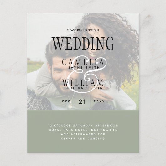 FOTO WEDING INVITATION Overlay Text LeahG HAUSHALT Flyer (Vorne)
