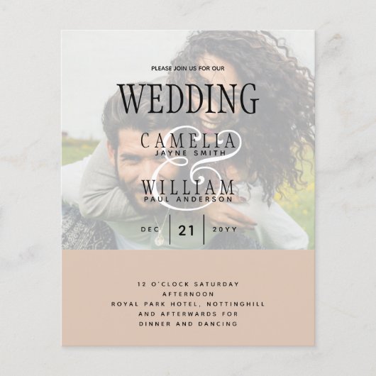FOTO WEDING INVITATION Overlay Text LeahG HAUSHALT Flyer (Vorne)