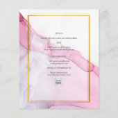 FOTO WEDING INVITATION Rosa Lila INK LeahG (Rückseite)