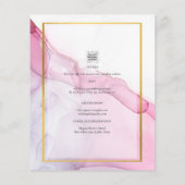 FOTO WEDING INVITATION Rosa Lila INK LeahG Flyer (Hinten)