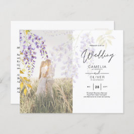 FOTO WEDING INVITATION Wisteria Floral BUDGET