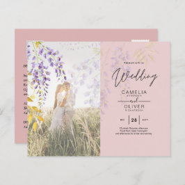 FOTO WEDING INVITATION Wisteria Floral BUDGET