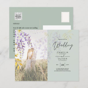 FOTO WEDING INVITATION Wisteria Floral BUDGET