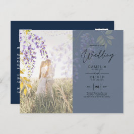 FOTO WEDING INVITATION Wisteria Floral BUDGET