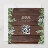 FOTO WEDING INVITATIONS RUSTIC GREENERY SQUARE EINLADUNG (Rückseite)