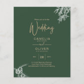 FOTO Wedite Einladung Juniper Green Modernes Budge (Vorderseite)