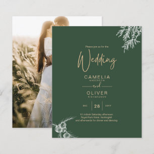 FOTO Wedite Einladung Juniper Green Modernes Budge