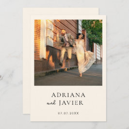 Foto Wedite laden Moderne Minimalistisch ein Feiertagskarte