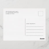 Foto Weihnachten - Blumenschrift Folien Feiertagspostkarte (Rückseite)